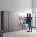 Nova Series Wood Utility Storage Garage Cabinet in Metallic Gray / Nova Series Wall Mounted Wood Utility Storage Garage Cabinet