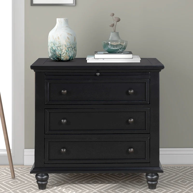 Meuble de rangement moderne en bois avec trois tiroirs pour chambre et salon