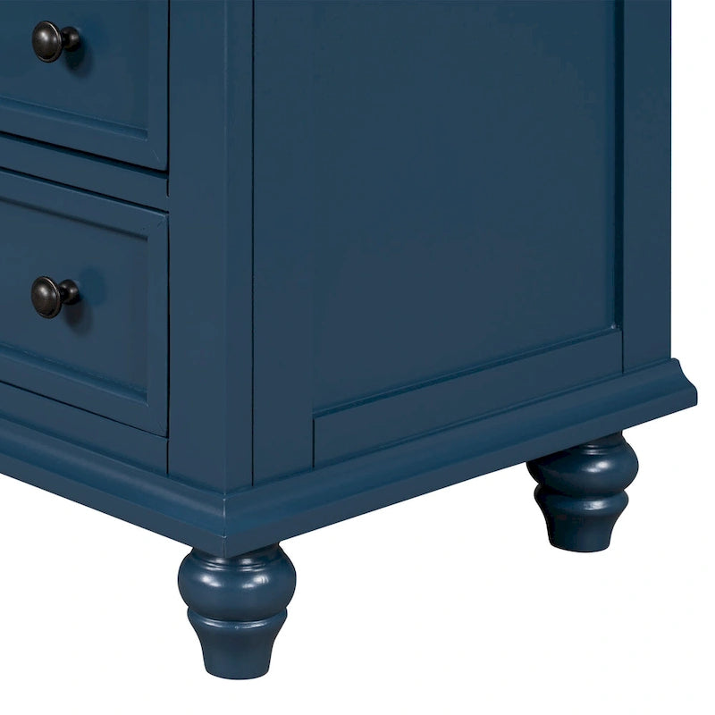 Meuble de rangement moderne en bois avec trois tiroirs pour chambre et salon