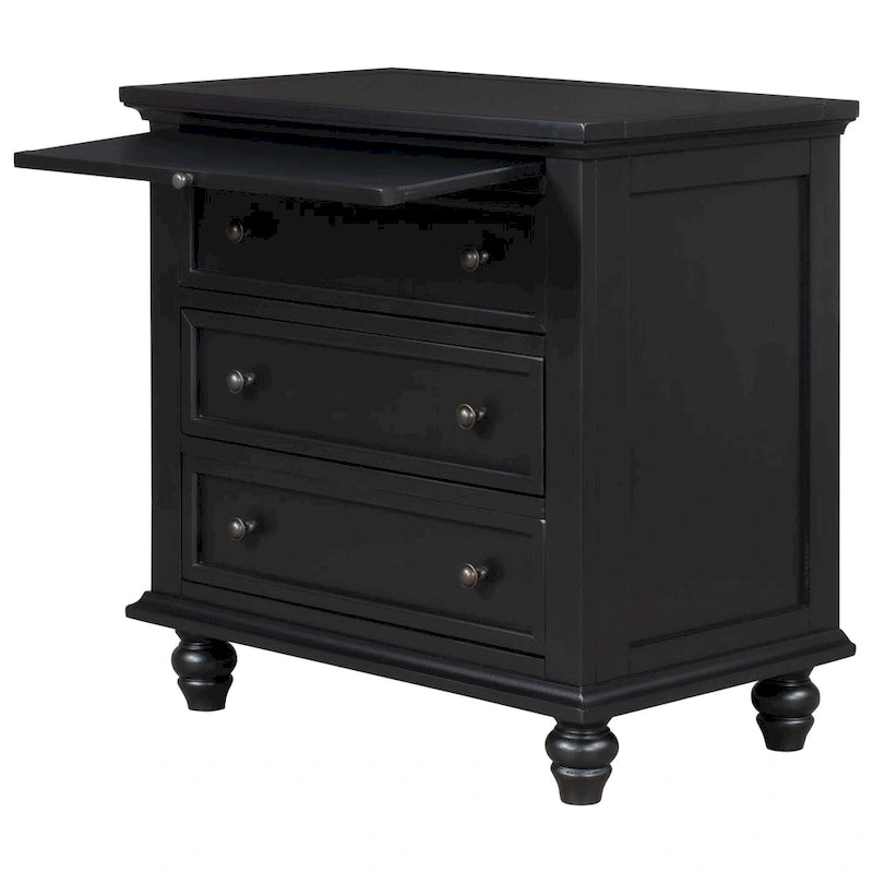 Meuble de rangement moderne en bois avec trois tiroirs pour chambre et salon