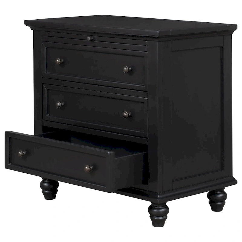 Meuble de rangement moderne en bois avec trois tiroirs pour chambre et salon