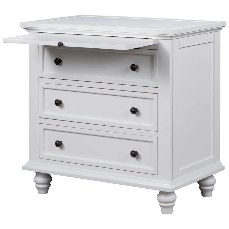 Meuble de rangement moderne en bois avec trois tiroirs pour chambre et salon
