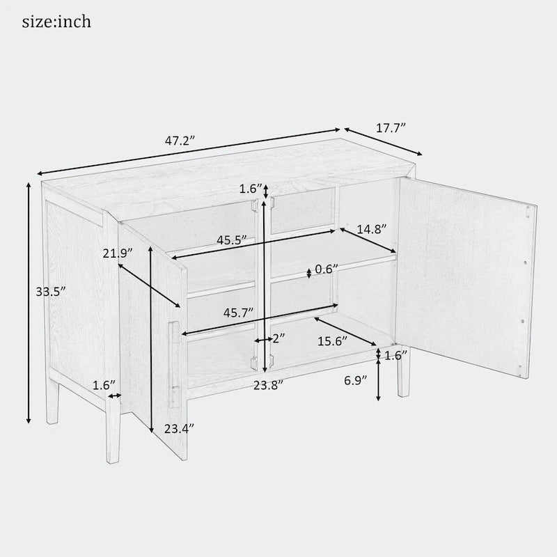 Armoire de rangement Bahut en bois