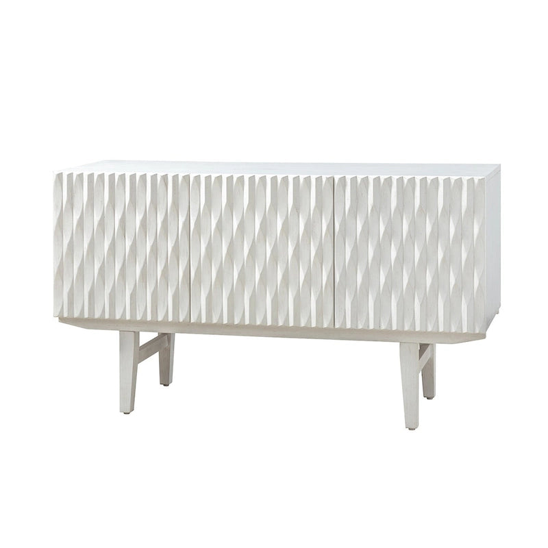 Buffet avec motifs géométriques sculptés modernes