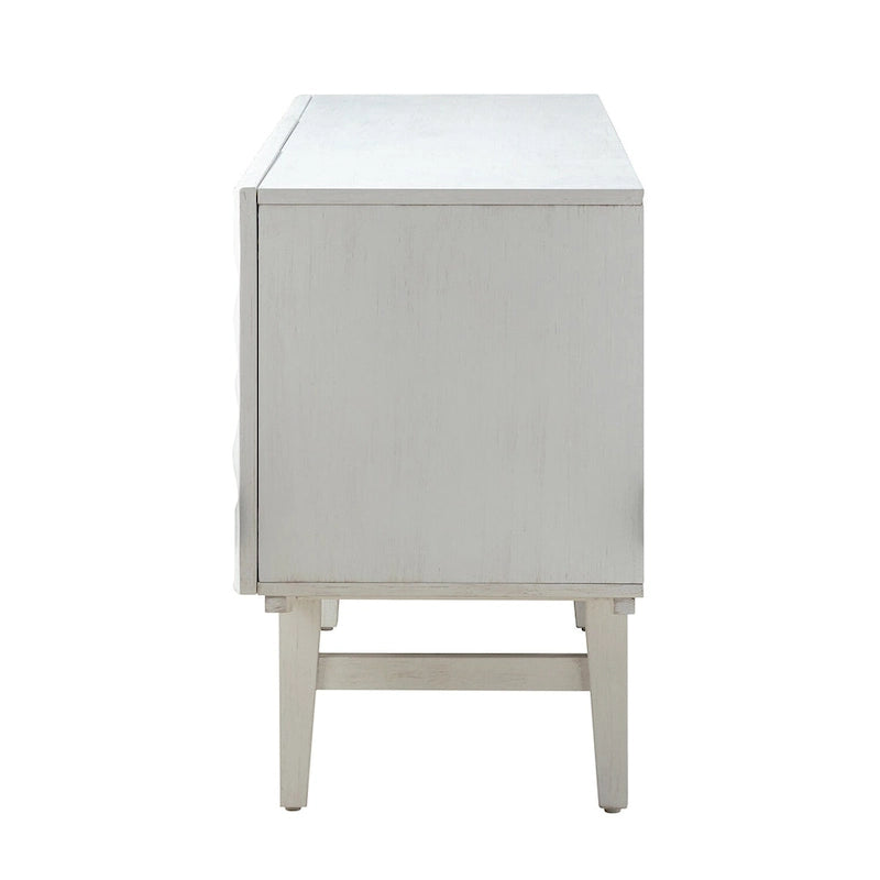 Buffet avec motifs géométriques sculptés modernes