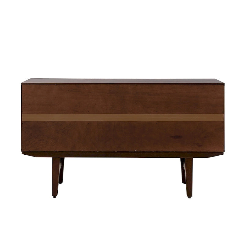 Buffet avec motifs géométriques sculptés modernes
