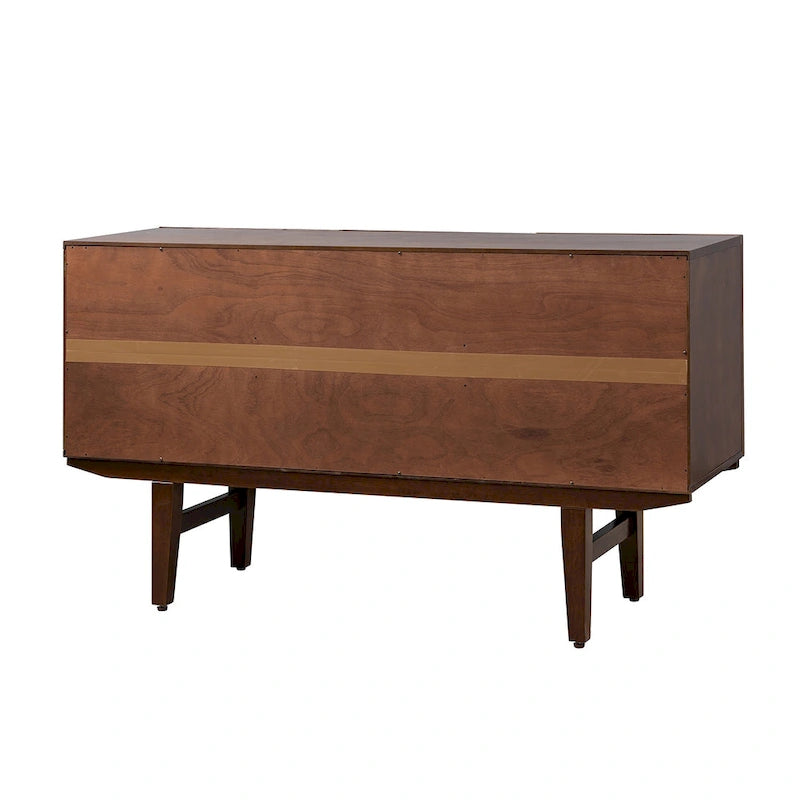 Buffet avec motifs géométriques sculptés modernes
