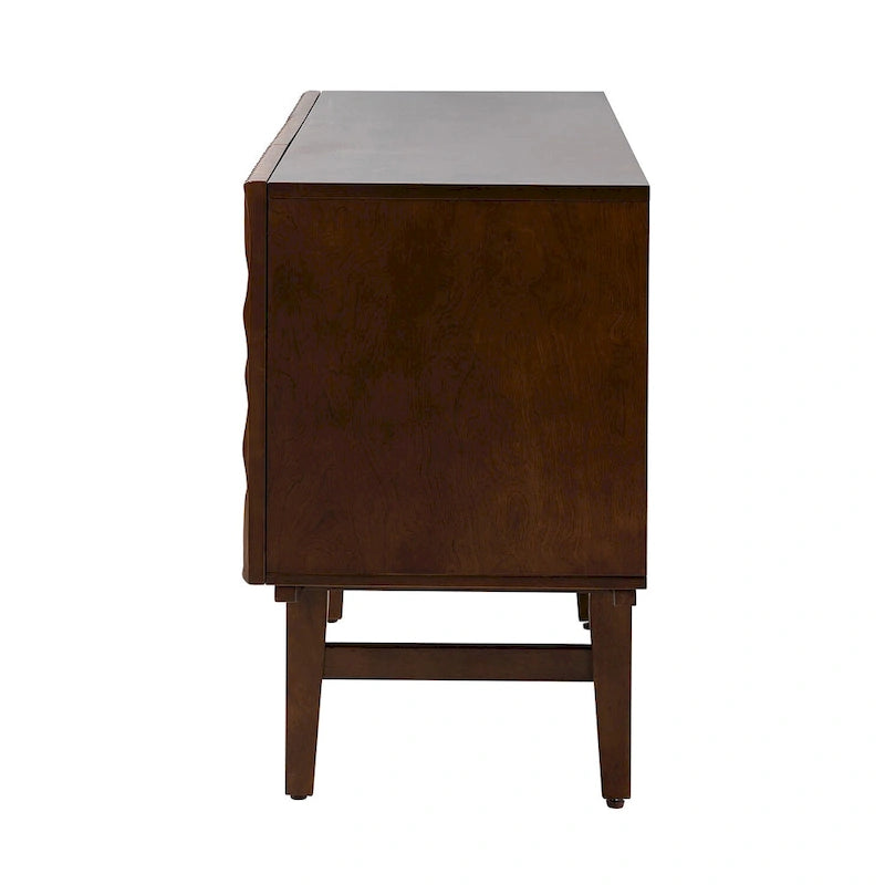Buffet avec motifs géométriques sculptés modernes