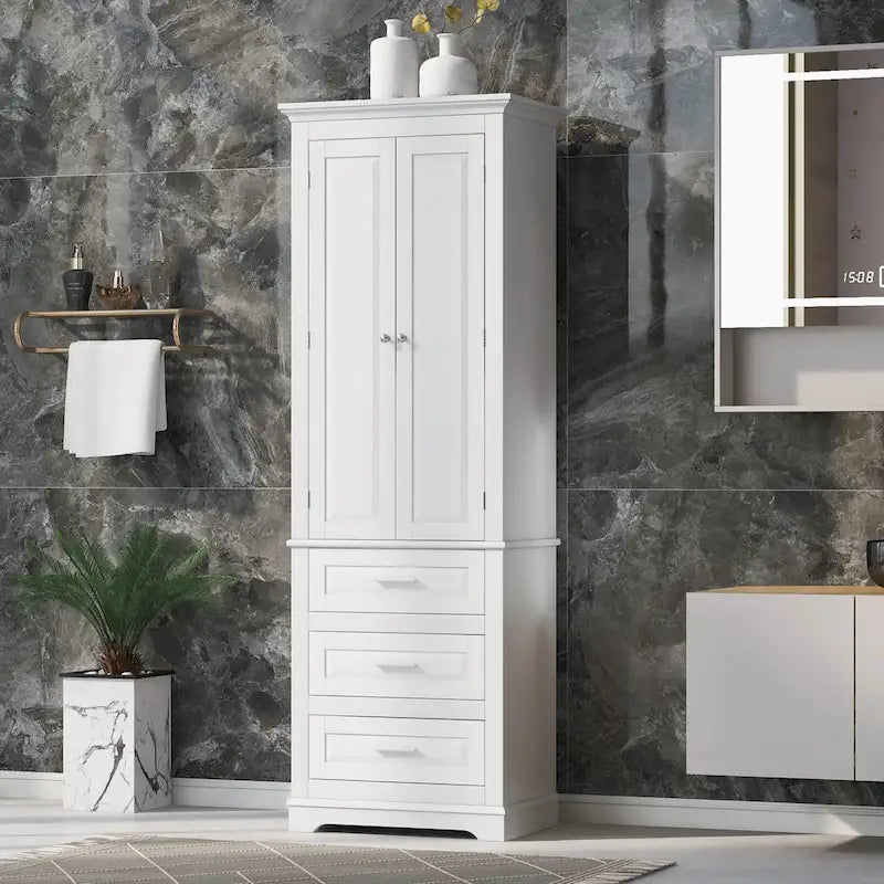 Meuble de salle de bain autoportant à 3 tiroirs de 24 x 15,7 x 70