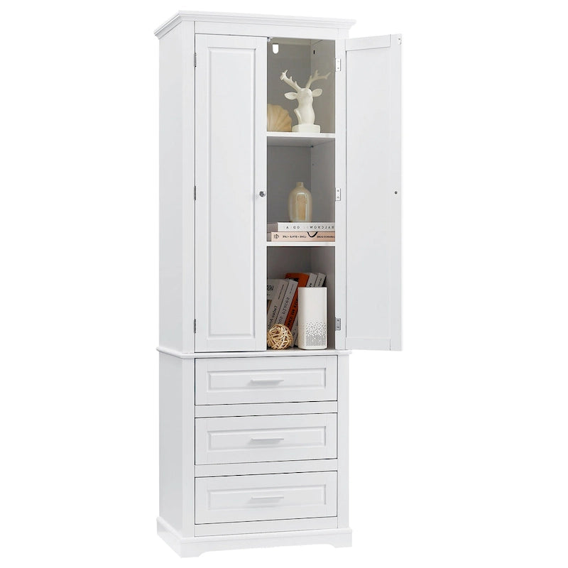 Meuble de salle de bain autoportant à 3 tiroirs de 24 x 15,7 x 70