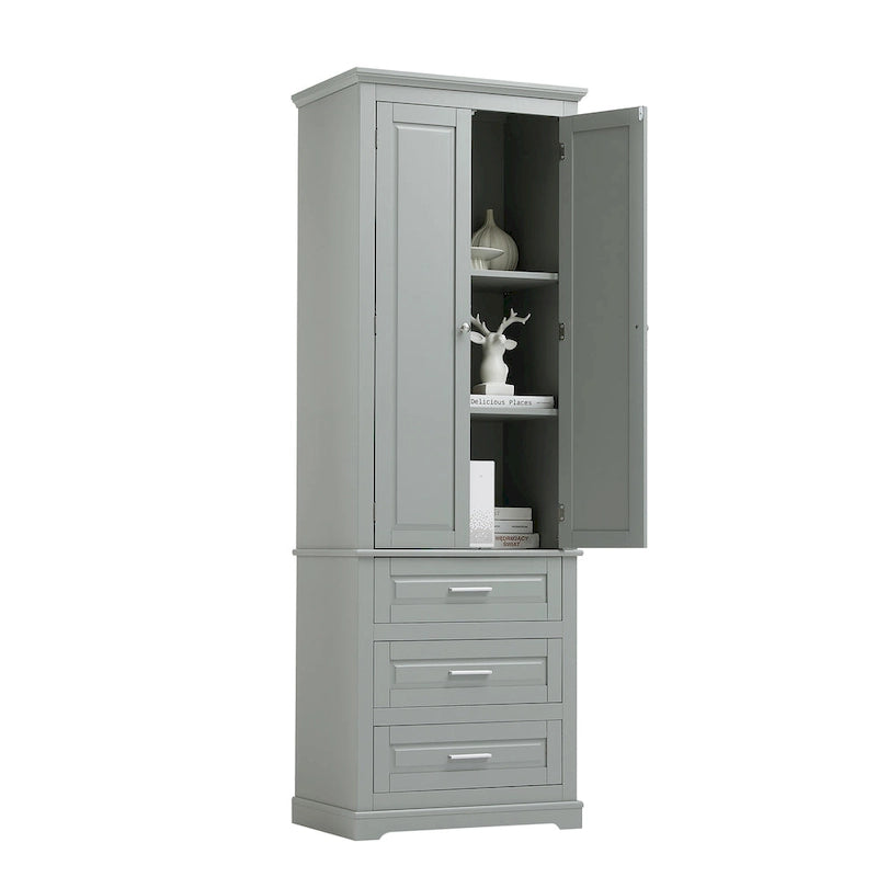Meuble de salle de bain autoportant à 3 tiroirs de 24 x 15,7 x 70
