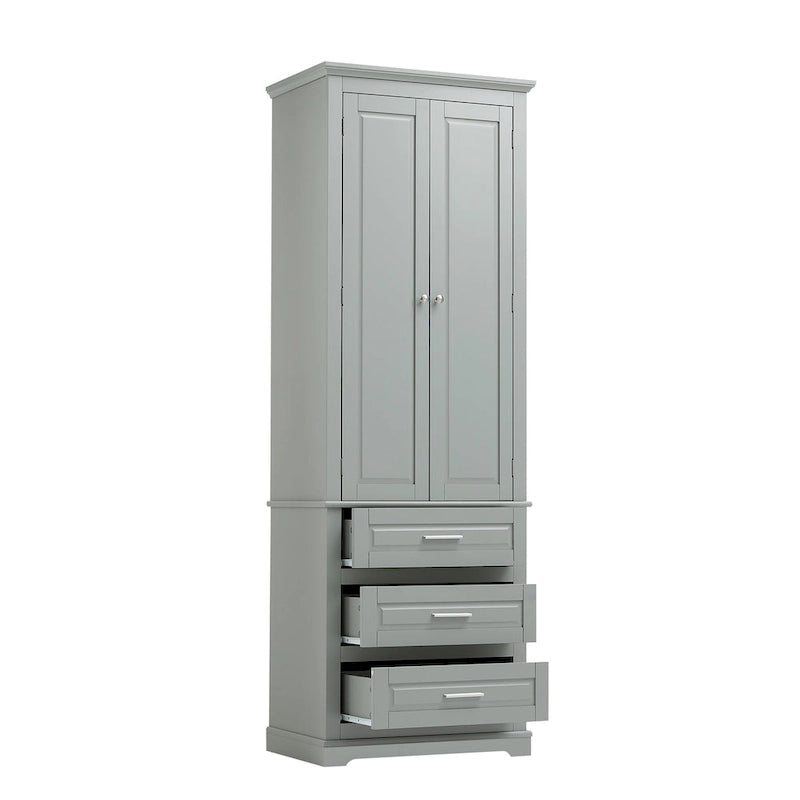 Meuble de salle de bain autoportant à 3 tiroirs de 24 x 15,7 x 70