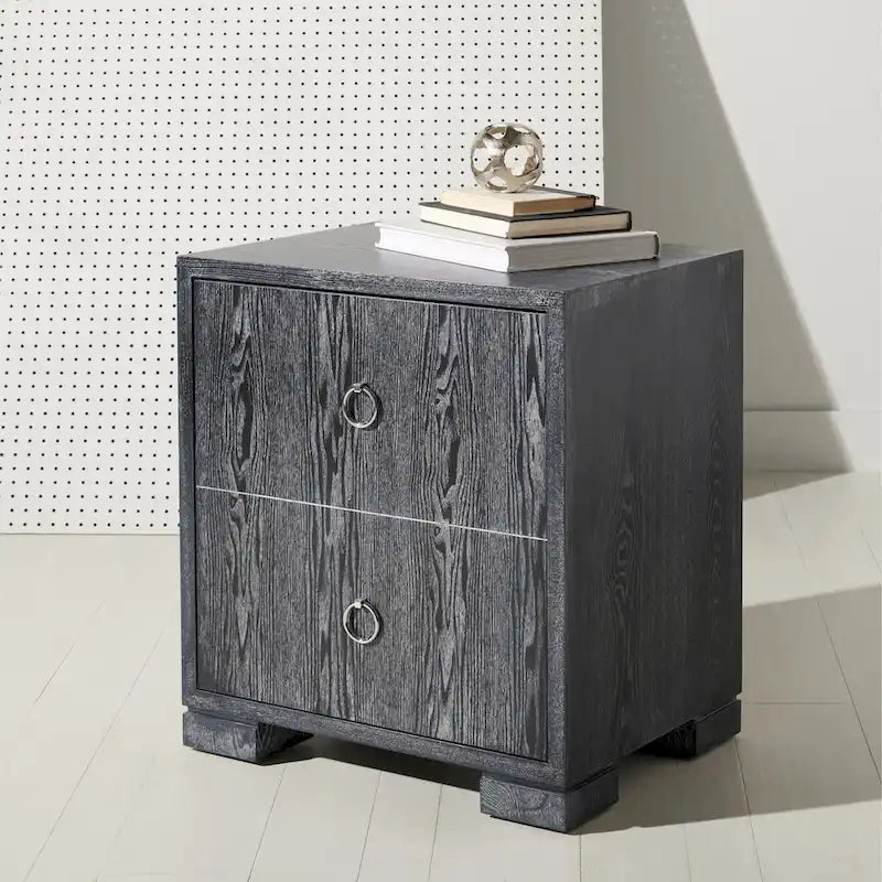 Commode laquée blanc/or - 24Lx18Px26H