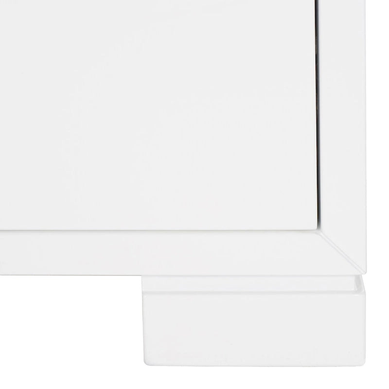 Commode laquée blanc/or - 24Lx18Px26H
