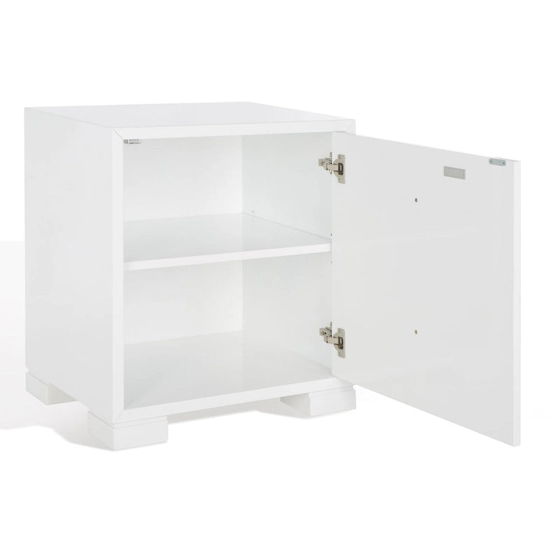 Commode laquée blanc/or - 24Lx18Px26H
