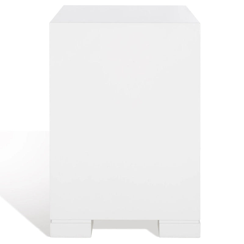 Commode laquée blanc/or - 24Lx18Px26H