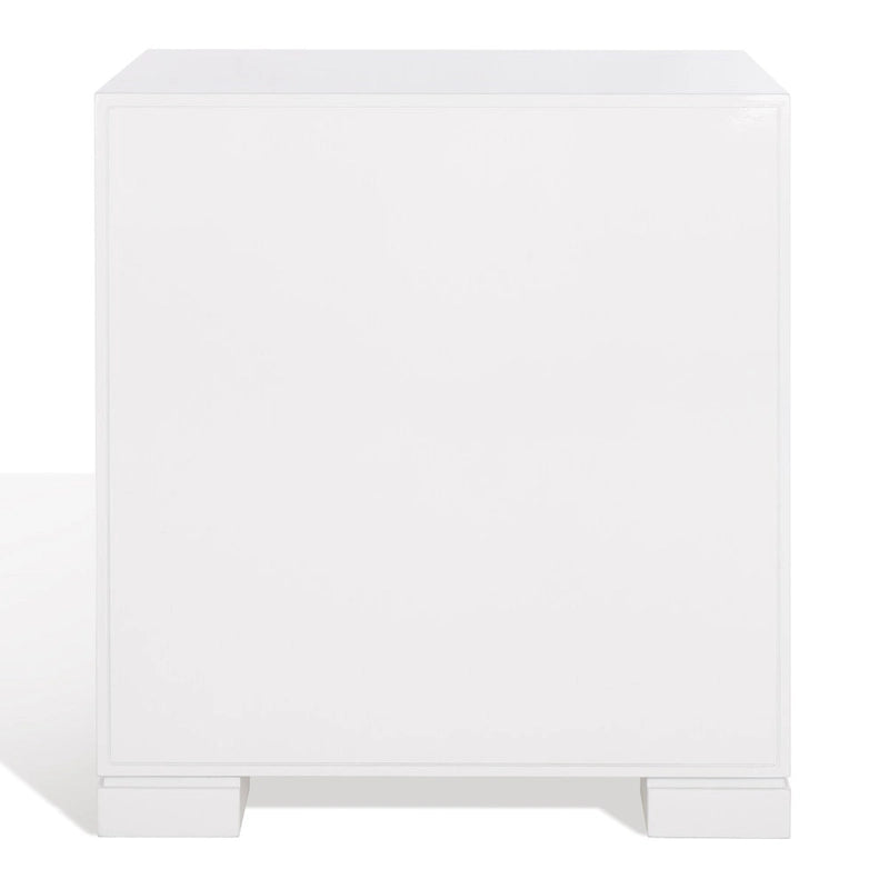 Commode laquée blanc/or - 24Lx18Px26H