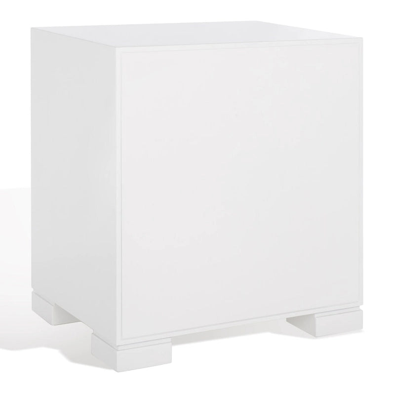 Commode laquée blanc/or - 24Lx18Px26H