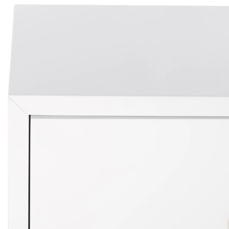 Commode laquée blanc/or - 24Lx18Px26H