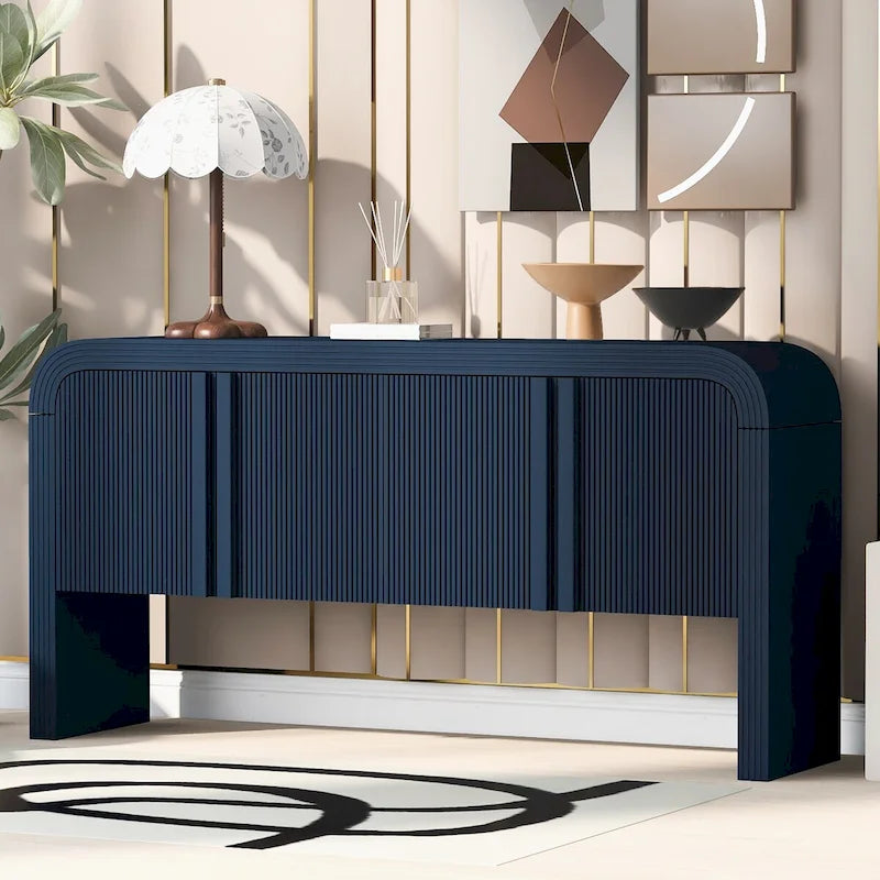 Meuble de rangement moderne à 4 portes en bois, buffet pour salon, entrée, couloir - N/A