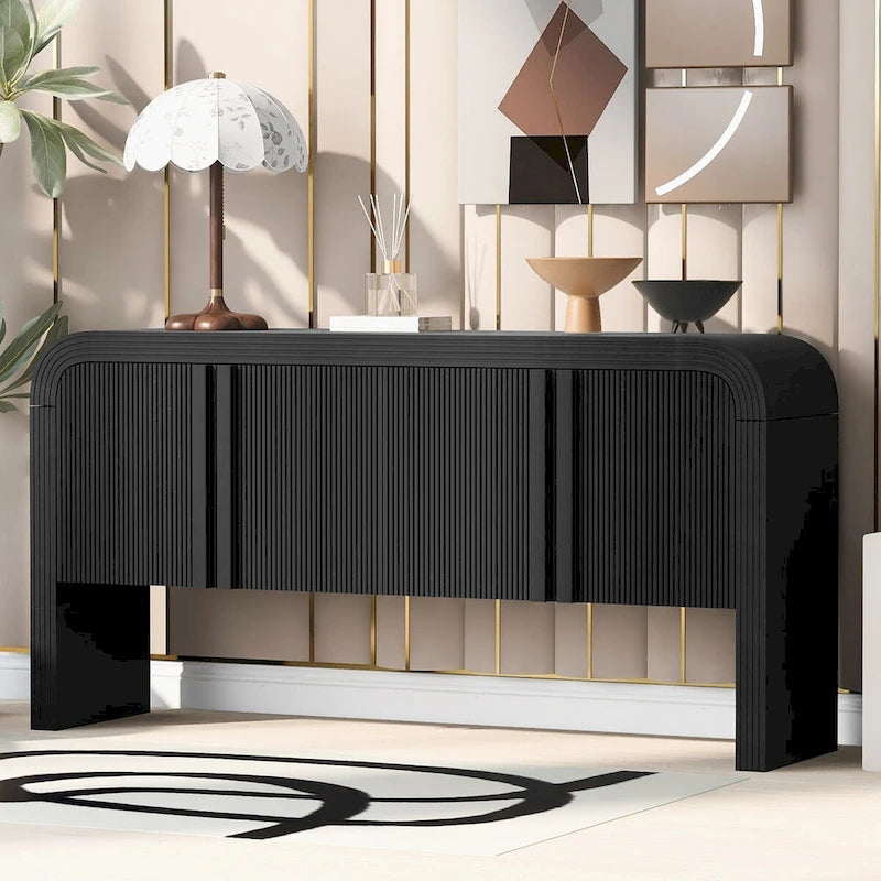 Meuble de rangement moderne à 4 portes en bois, buffet pour salon, entrée, couloir - N/A