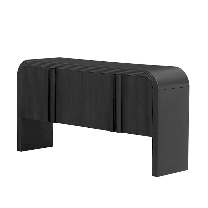 Meuble de rangement moderne à 4 portes en bois, buffet pour salon, entrée, couloir - N/A
