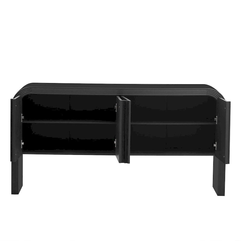 Meuble de rangement moderne à 4 portes en bois, buffet pour salon, entrée, couloir - N/A