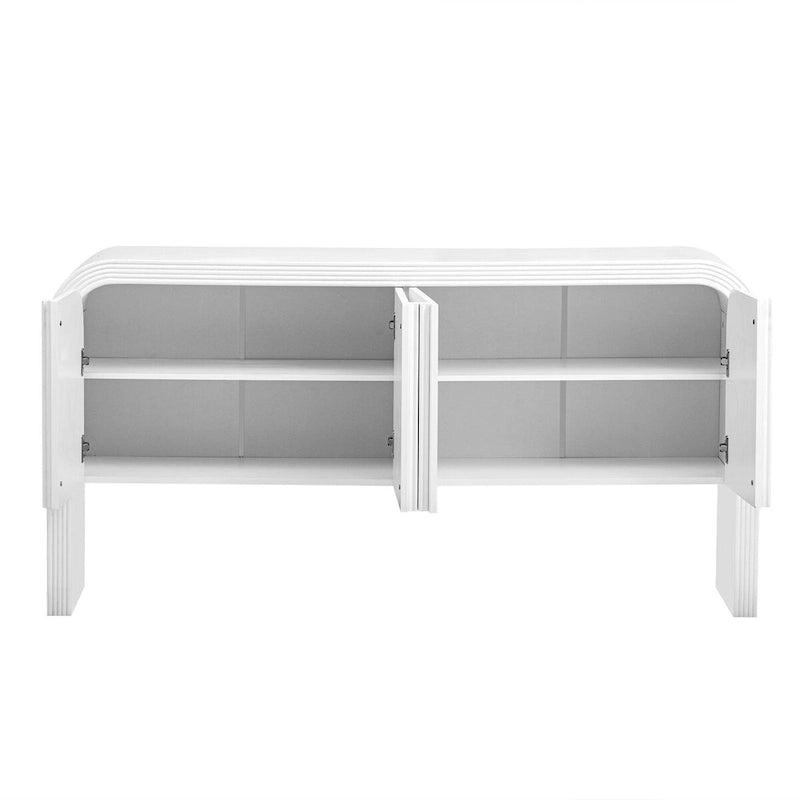 Meuble de rangement moderne à 4 portes en bois, buffet pour salon, entrée, couloir - N/A