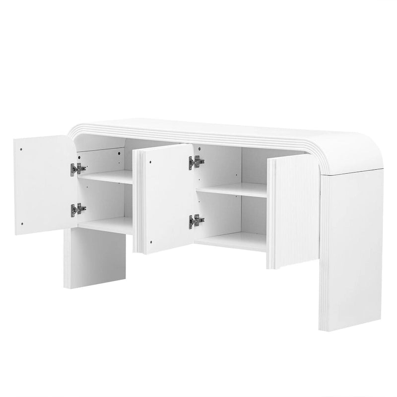Meuble de rangement moderne à 4 portes en bois, buffet pour salon, entrée, couloir - N/A