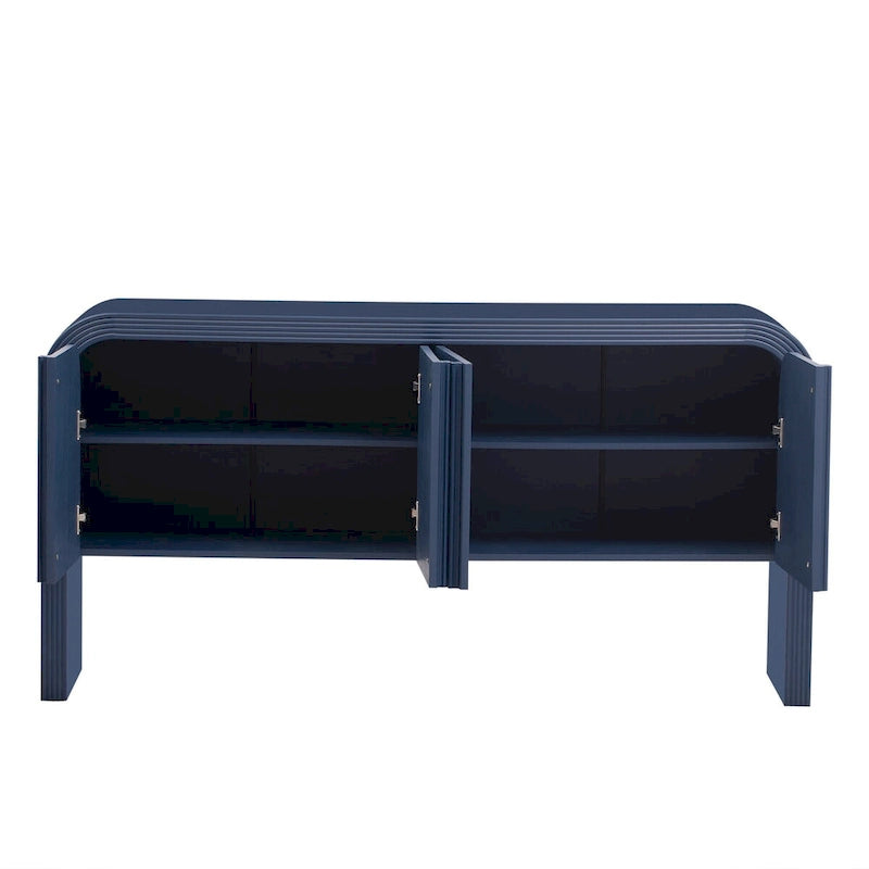 Meuble de rangement moderne à 4 portes en bois, buffet pour salon, entrée, couloir - N/A