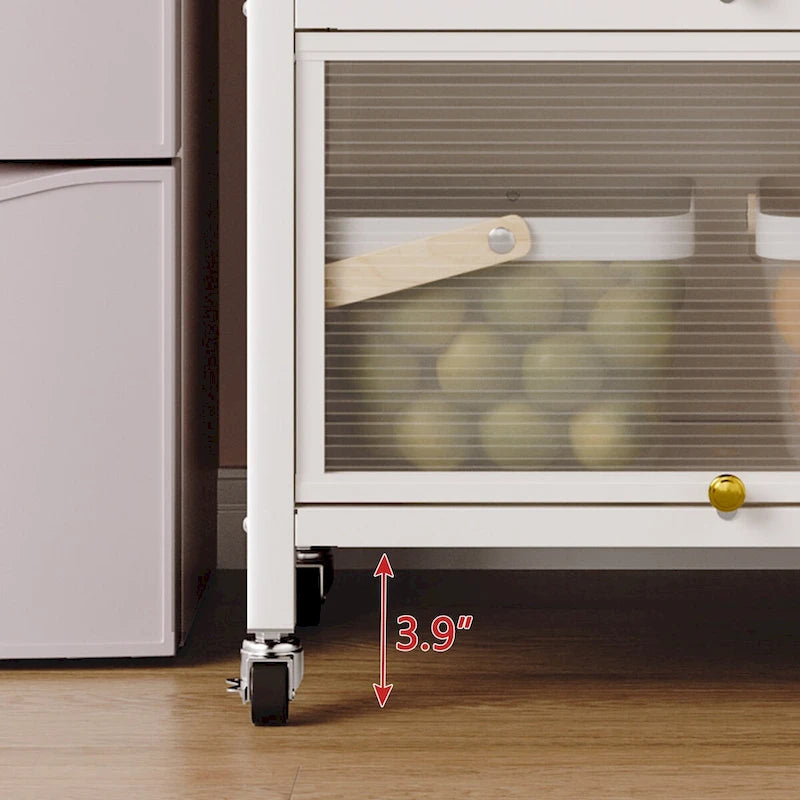Armoires de rangement de cuisine à roulettes - Étagère de boulanger, Meuble étagère pour four à micro-ondes, Organisateur de rangement