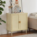 Meuble d'appoint 2 portes style bohème, buffet de rangement moderne du milieu du siècle, table console pour bureau à domicile