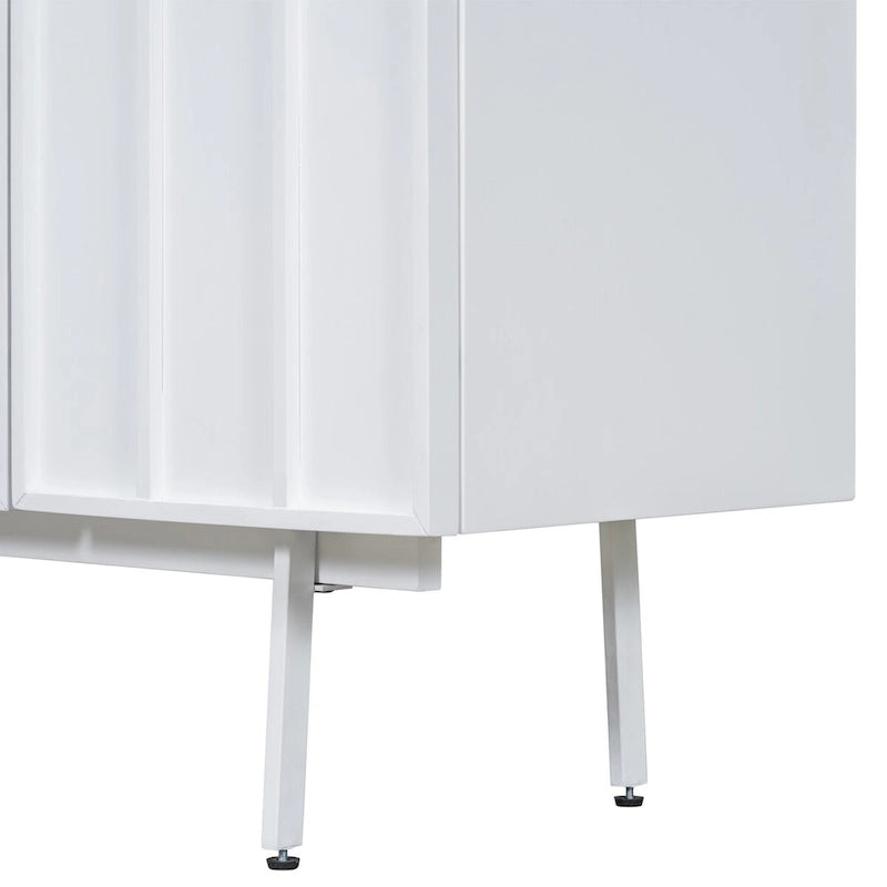 Meuble bas moderne à 4 portes avec étagères réglables