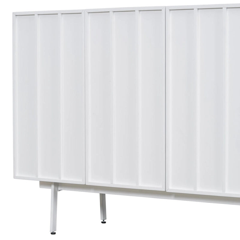 Meuble bas moderne à 4 portes avec étagères réglables
