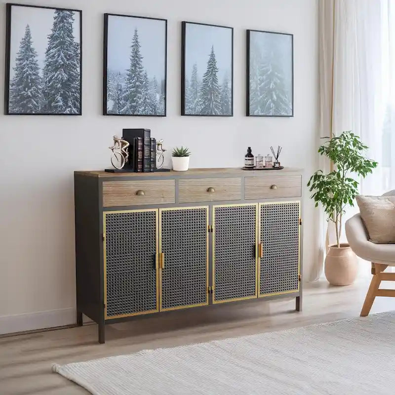Buffet moderne avec tiroirs et portes
