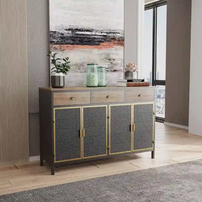 Buffet moderne avec tiroirs et portes