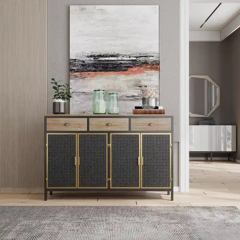 Buffet moderne avec tiroirs et portes