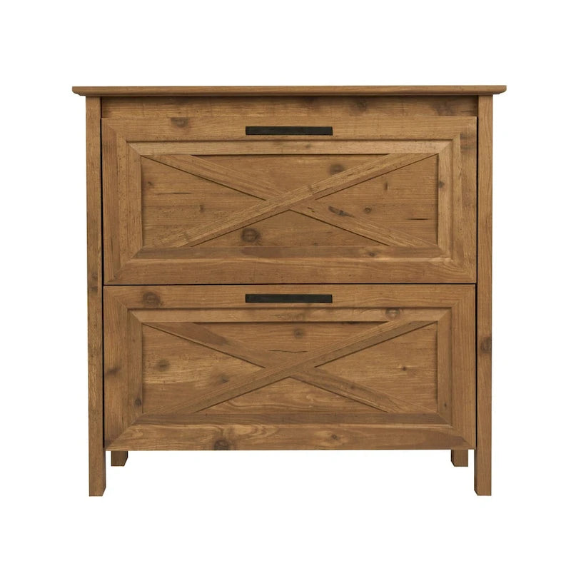 Meuble de classement latéral à 2 tiroirs Saint Birch Houston, marron rustique