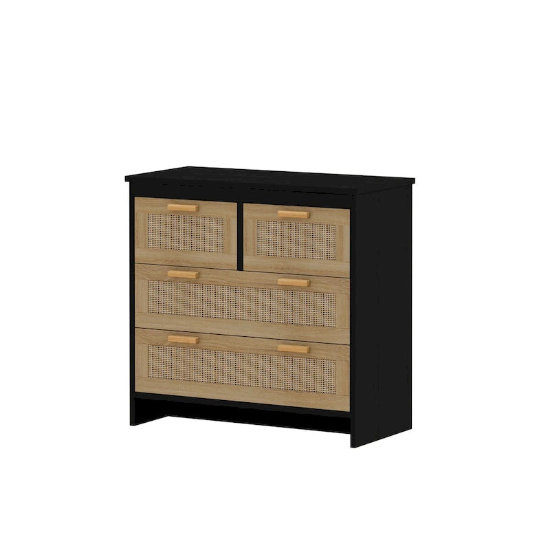 Meuble de chambre 4 tiroirs en rotin