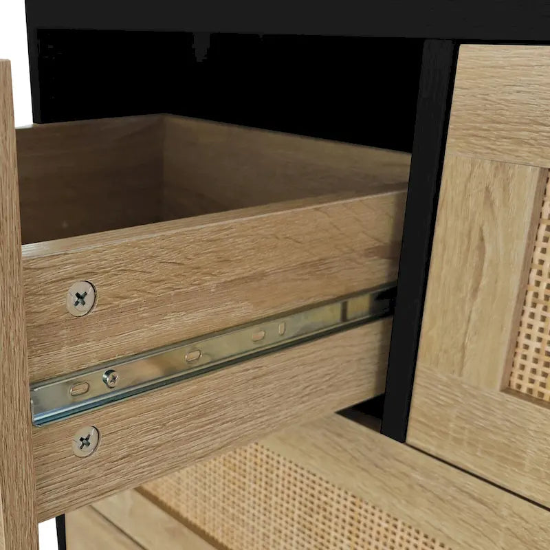 Meuble de chambre 4 tiroirs en rotin