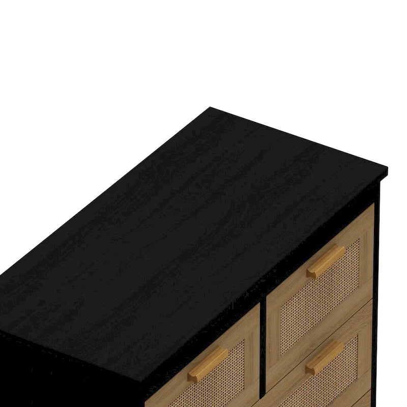 Meuble de chambre 4 tiroirs en rotin