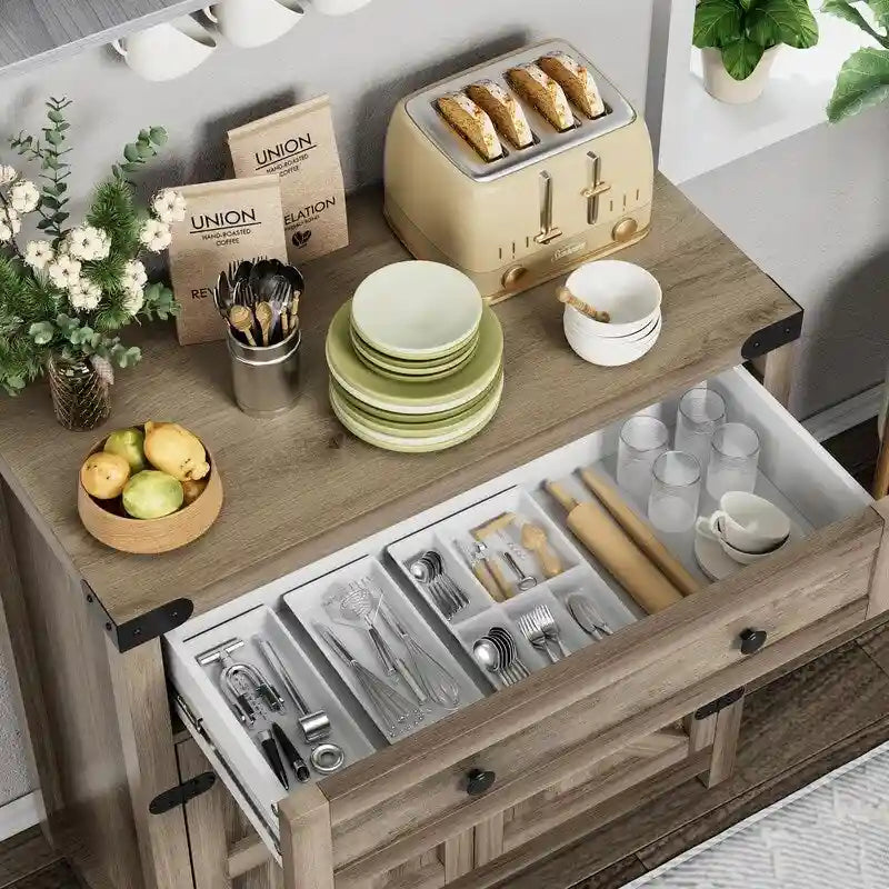 Meuble d'appoint pour bar à café – 15,75P x 31,5L x 33,46H