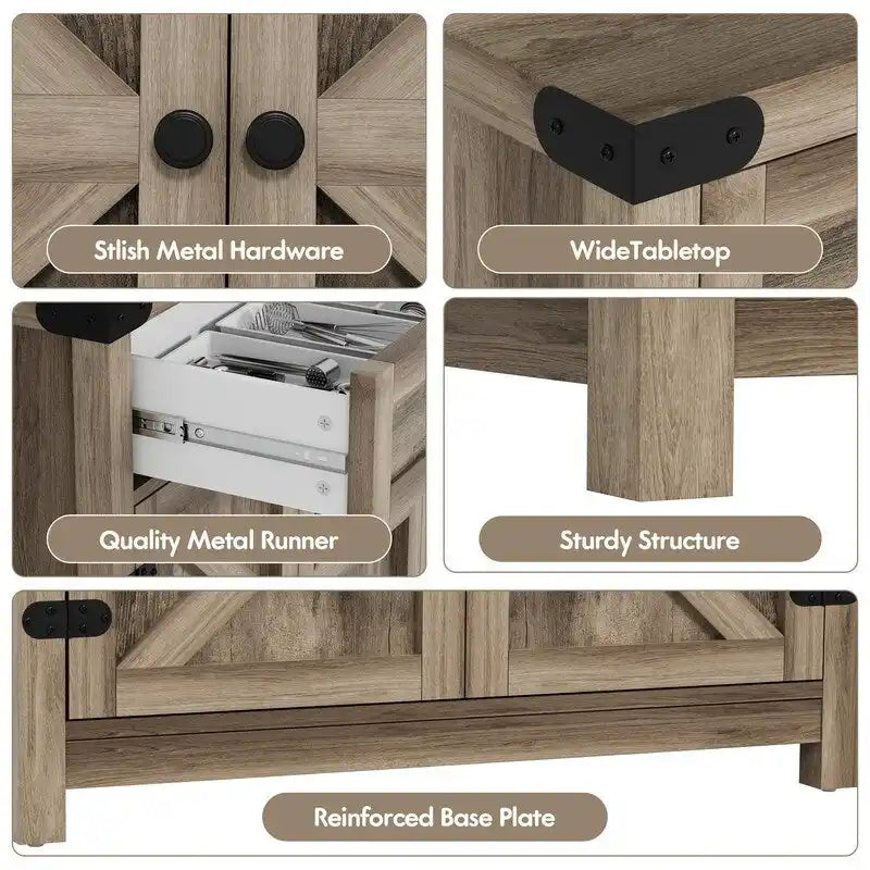 Meuble d'appoint pour bar à café – 15,75P x 31,5L x 33,46H
