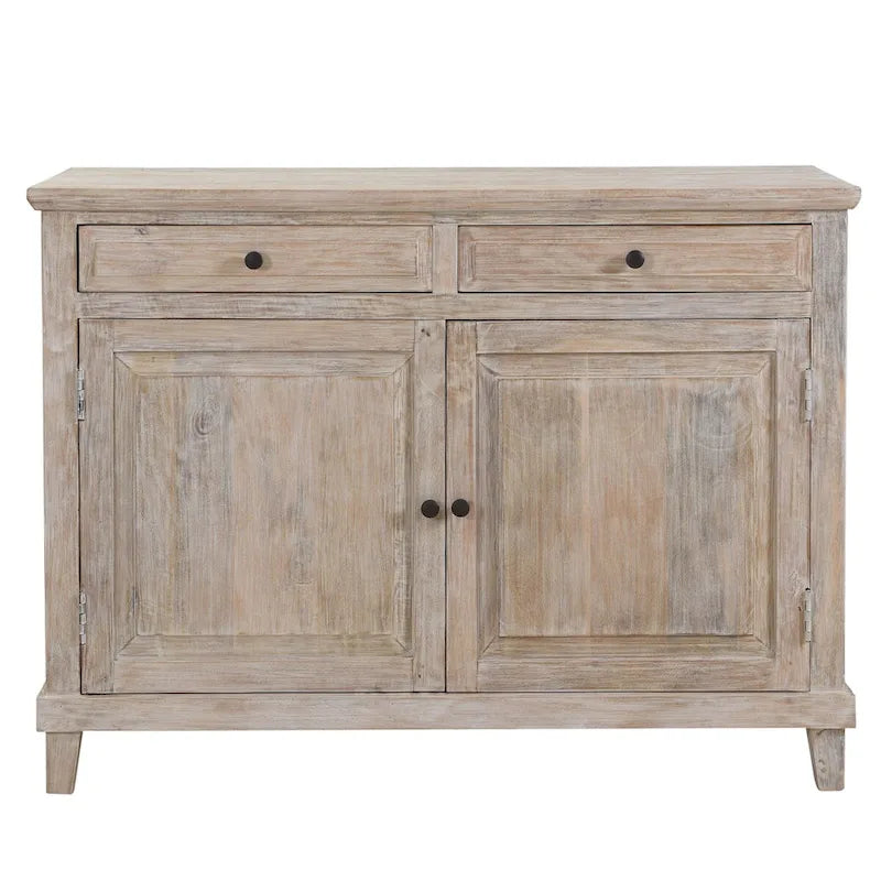 Buffet 2 portes de 124 cm, gris clair
