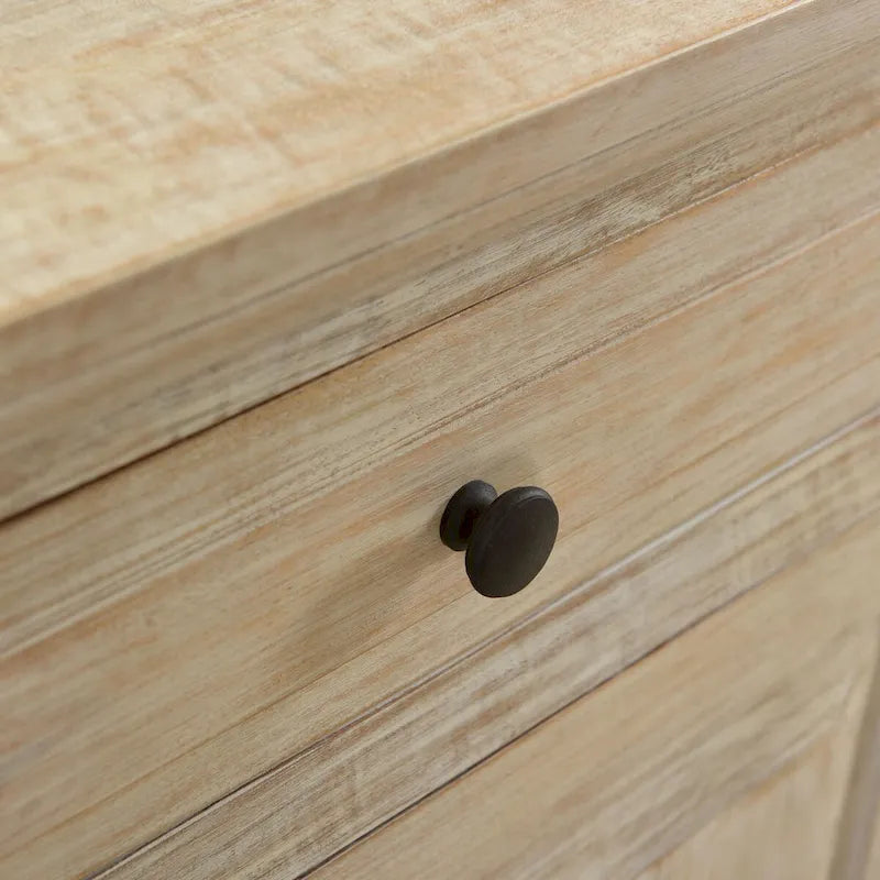 Buffet 2 portes de 124 cm, gris clair