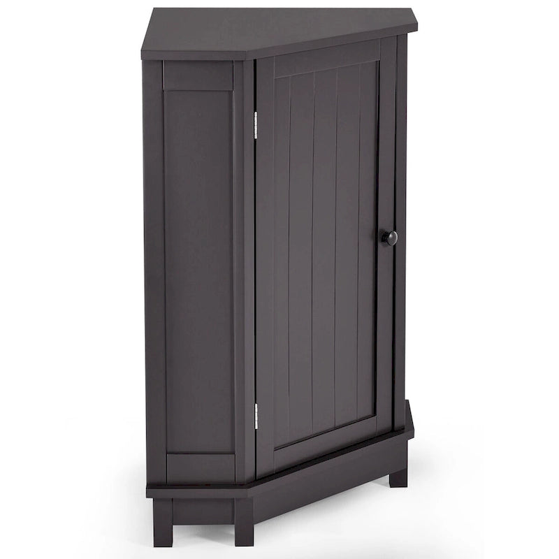 Meuble d'angle de salle de bain avec étagère réglable