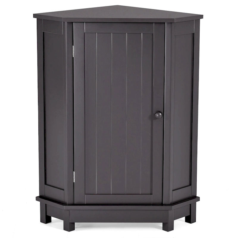 Meuble d'angle de salle de bain avec étagère réglable