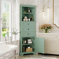 Meuble haut triangulaire avec 3 tiroirs et étagères réglables pour salle de bain, cuisine ou salon - 23,00 L * 13,40 l * 68,90 H