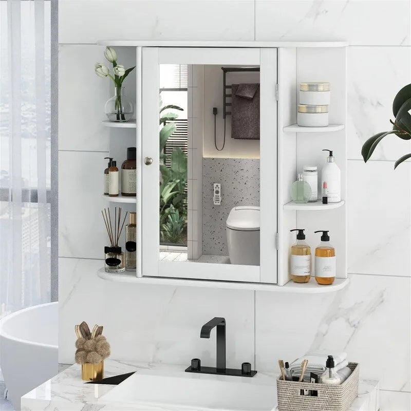 Armoire de toilette avec miroir - 6.5P x 26L x 25H