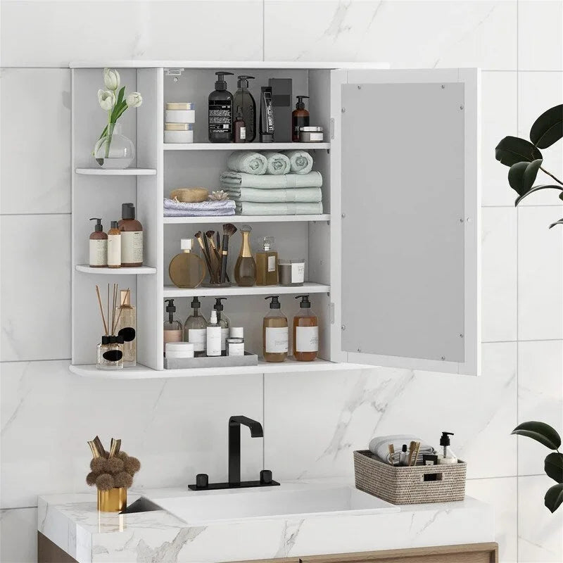 Armoire de toilette avec miroir - 6.5P x 26L x 25H